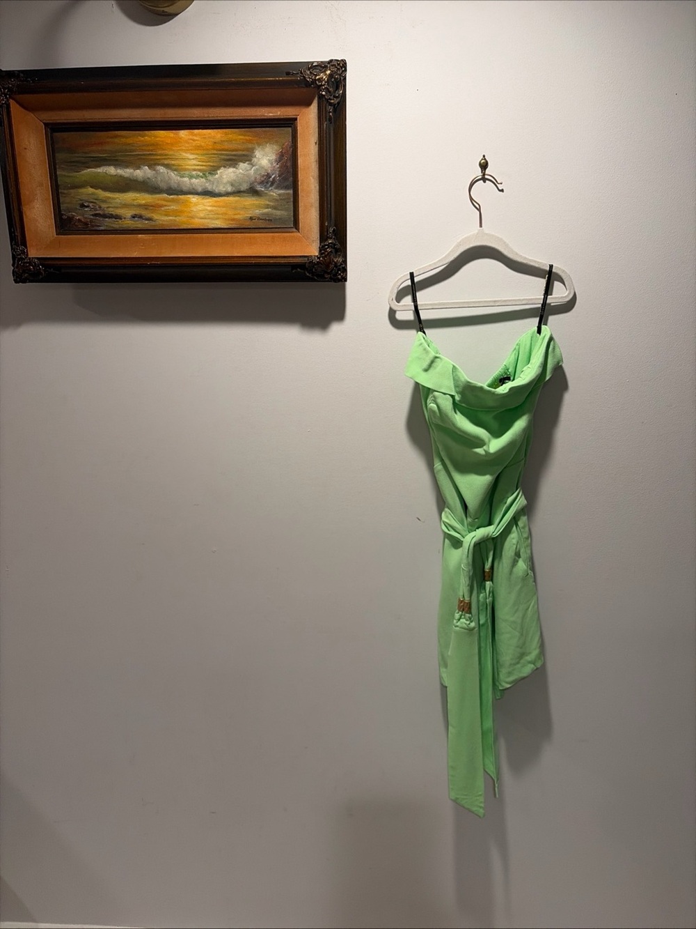 VIX Shorts Romper Green Resort Wear Summer beach Party Vacation nwt